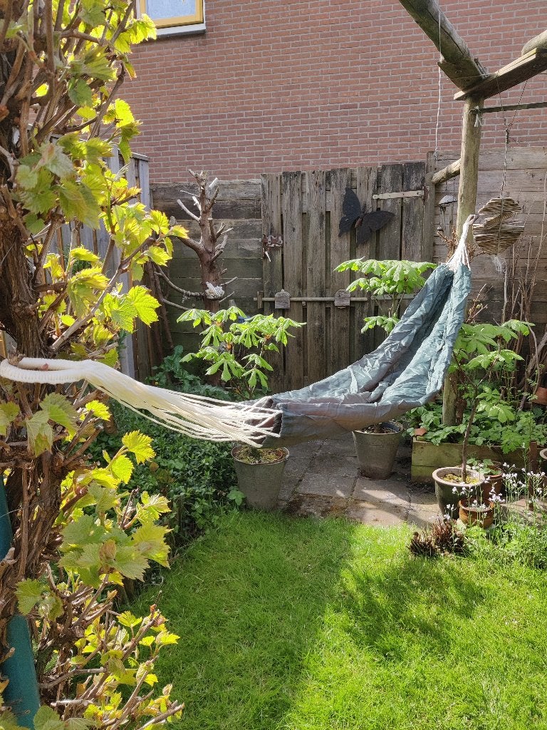 Comfortabele hangmat - 80 cm breed, Gebruikt, Opvouwbaar, Ophalen of Verzenden, Eenpersoons