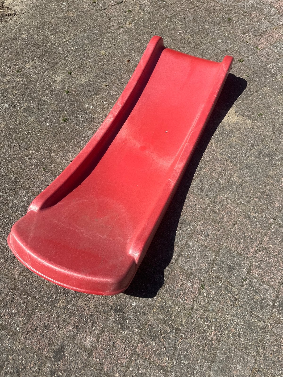 Rode glijbaan voor houten speeltoren, Ophalen, Gebruikt