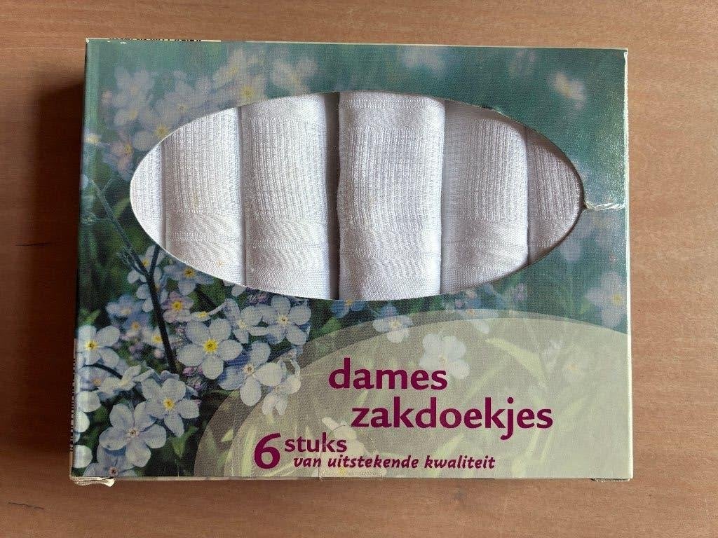 Doosje met 6 dames zakdoekjes dameszakdoekjes nieuw, Ophalen of Verzenden