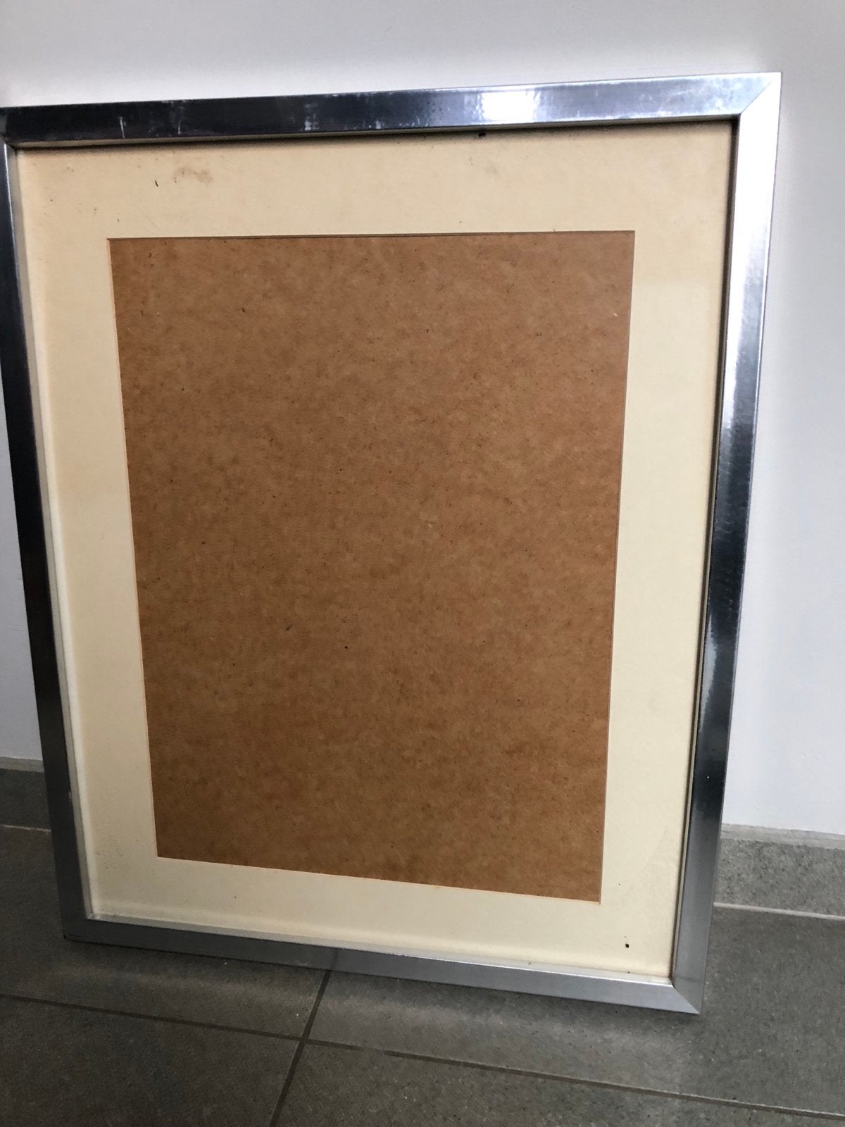 IKEA Ribba Fotolijst met Passe-partout - Zilverkleurig, Gebruikt, Ophalen of Verzenden, Fotolijst, Met glas