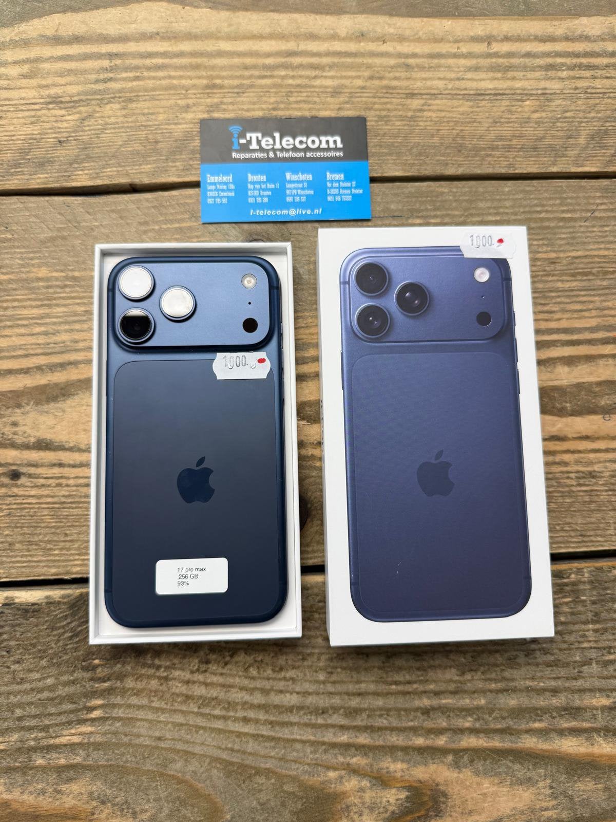 Iphone 17 pro max blue 256 GB + garantie 93%, Ophalen of Verzenden, Zo goed als nieuw, Overige typen