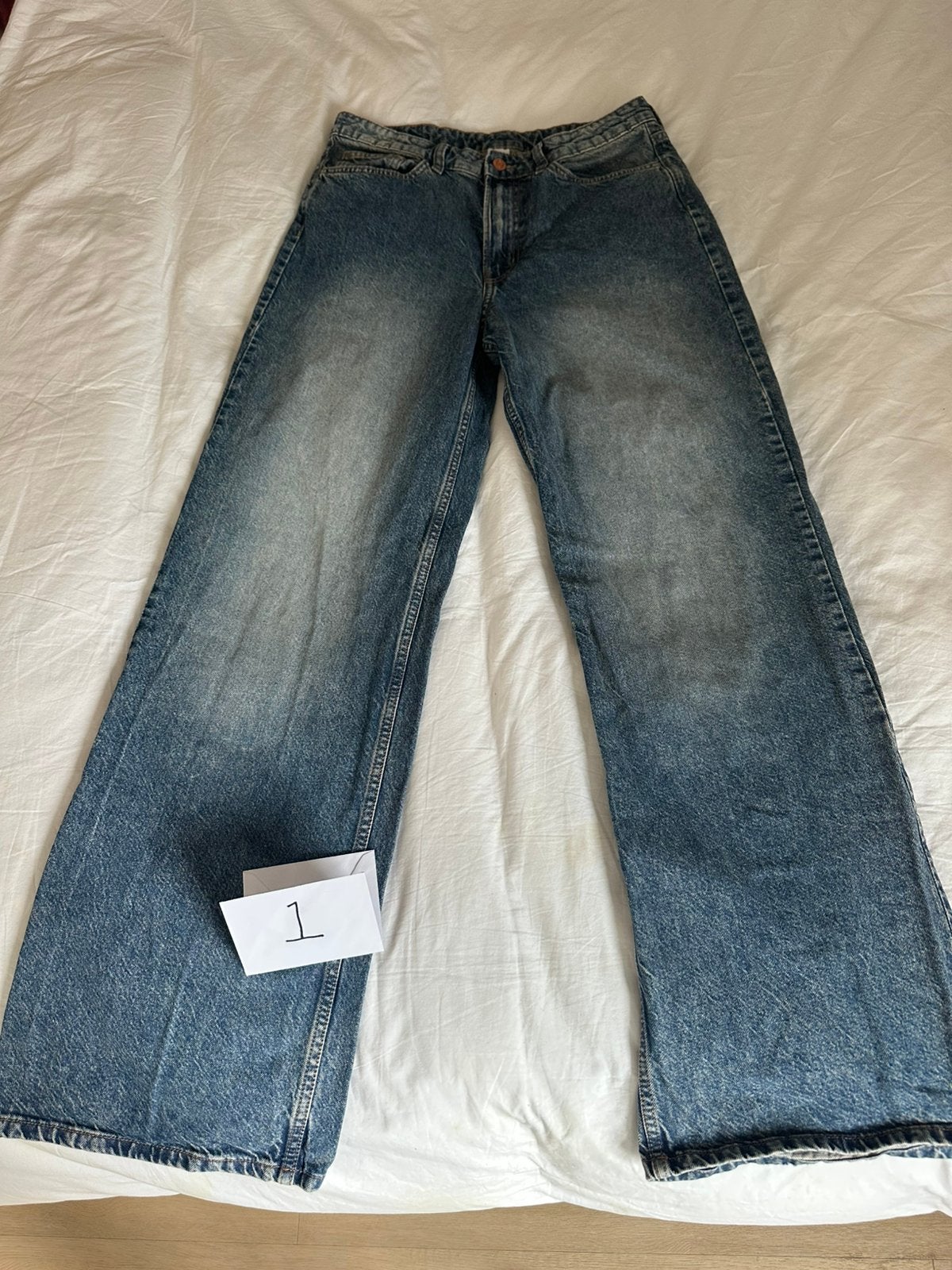 Jeans wide / barrel H&M-Zara-Primark-Opus, Ophalen of Verzenden, Zo goed als nieuw, Blauw, W30 - W32 (confectie 38/40)