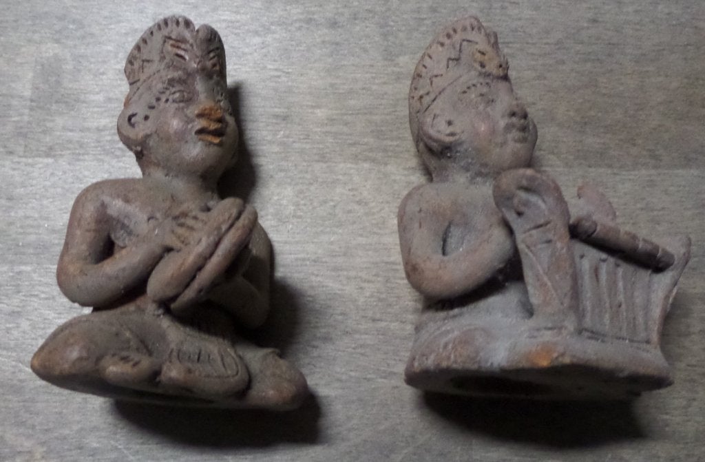 2-beeldjes muzikanten hoog 10 cm.  samen 15 euro, Ophalen of Verzenden