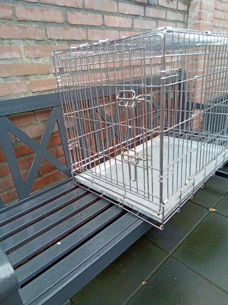 Metaal hondenbench, Dieren en Toebehoren, Ophalen of Verzenden, Minder dan 75 cm, Minder dan 65 cm