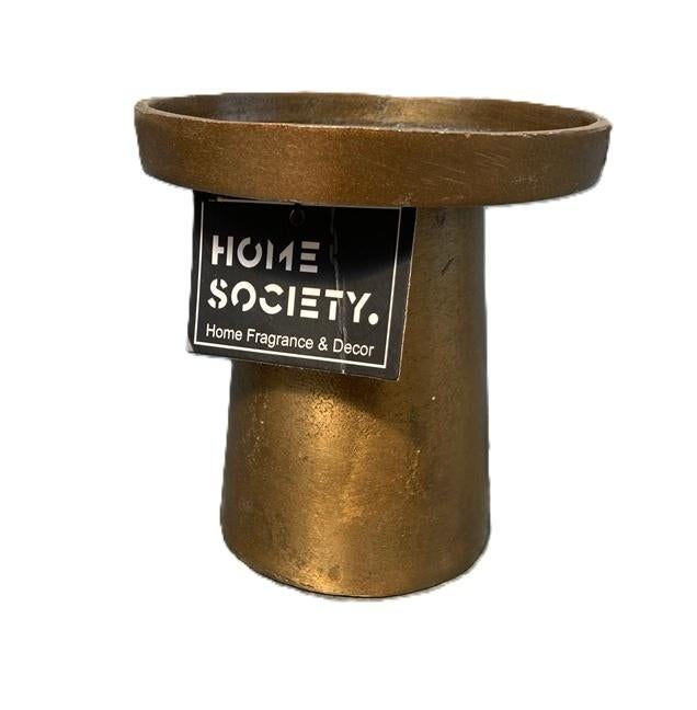 Home Society Kandelaar kaars of stompkaars Metaal Goud 10 cm, Home Society, -, -, Nieuw
