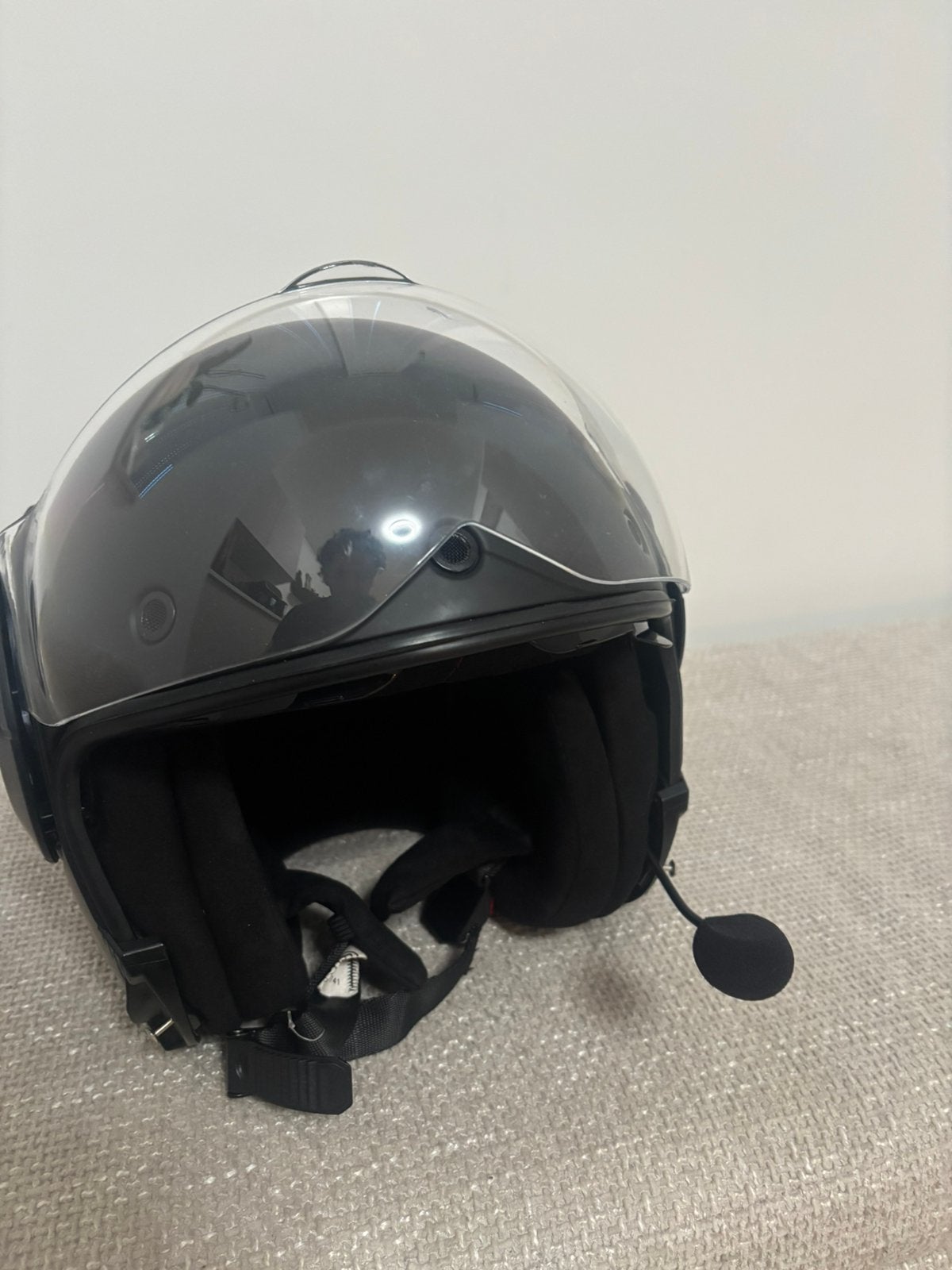 Strots systeem helm + intercom, Fietsen en Brommers, Brommerhelmen, Ophalen of Verzenden, Zo goed als nieuw