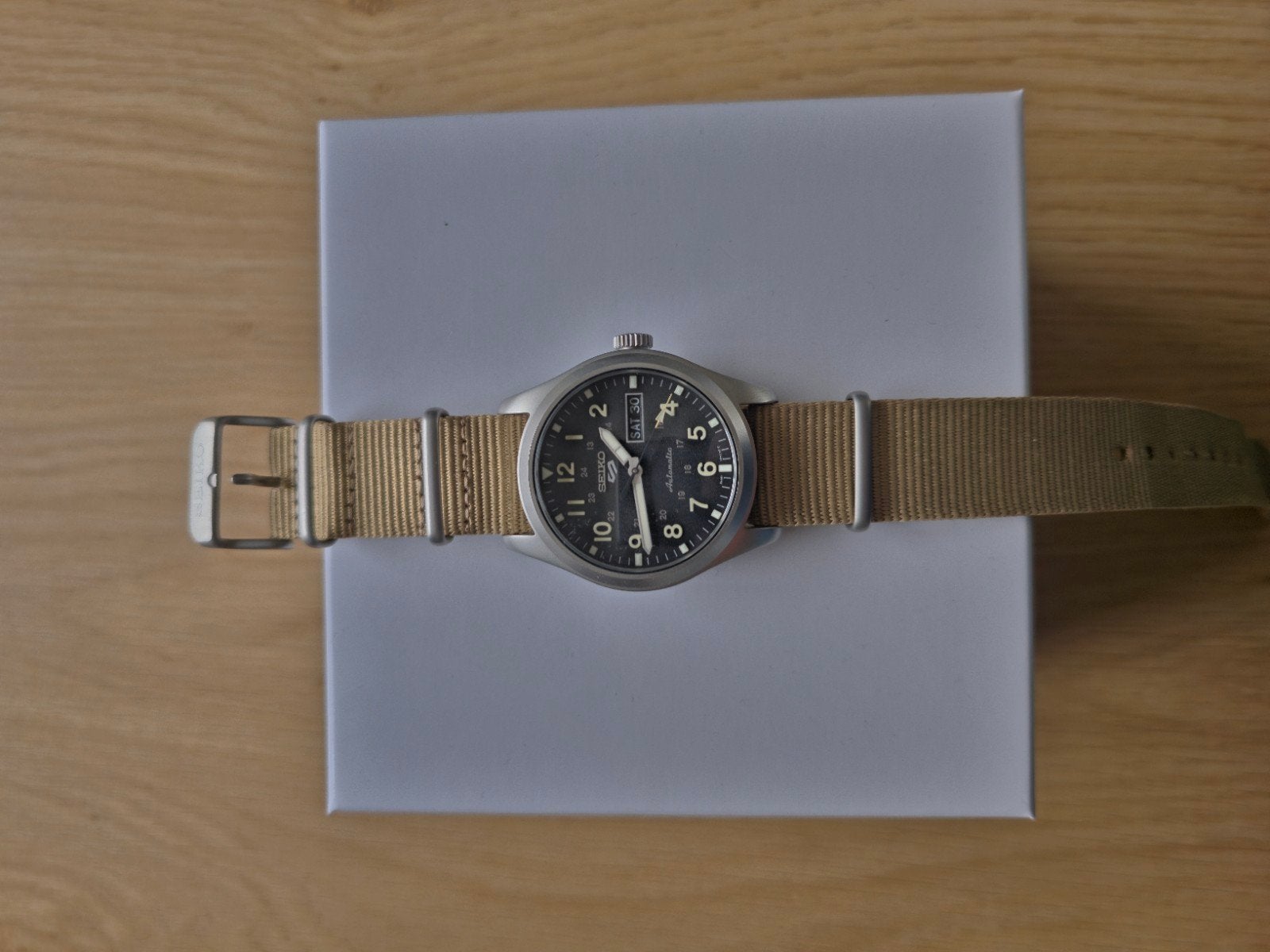 Seiko 5 Sports SRPG35K1, perfect condition, Polshorloge, Overige materialen, Nieuw, Ophalen of Verzenden
