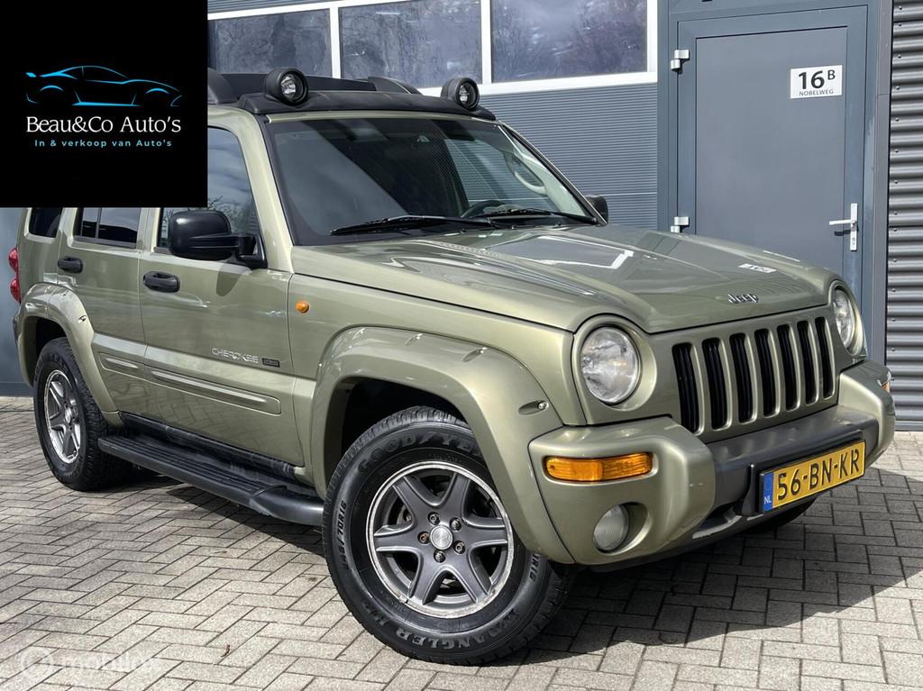 Jeep Cherokee 2.8 4x4 3400kg trekg|Nieuwe Apk! | Grijs kent., Auto's, Bestelauto's, Stof, Gebruikt, 4 cilinders, 150 pk