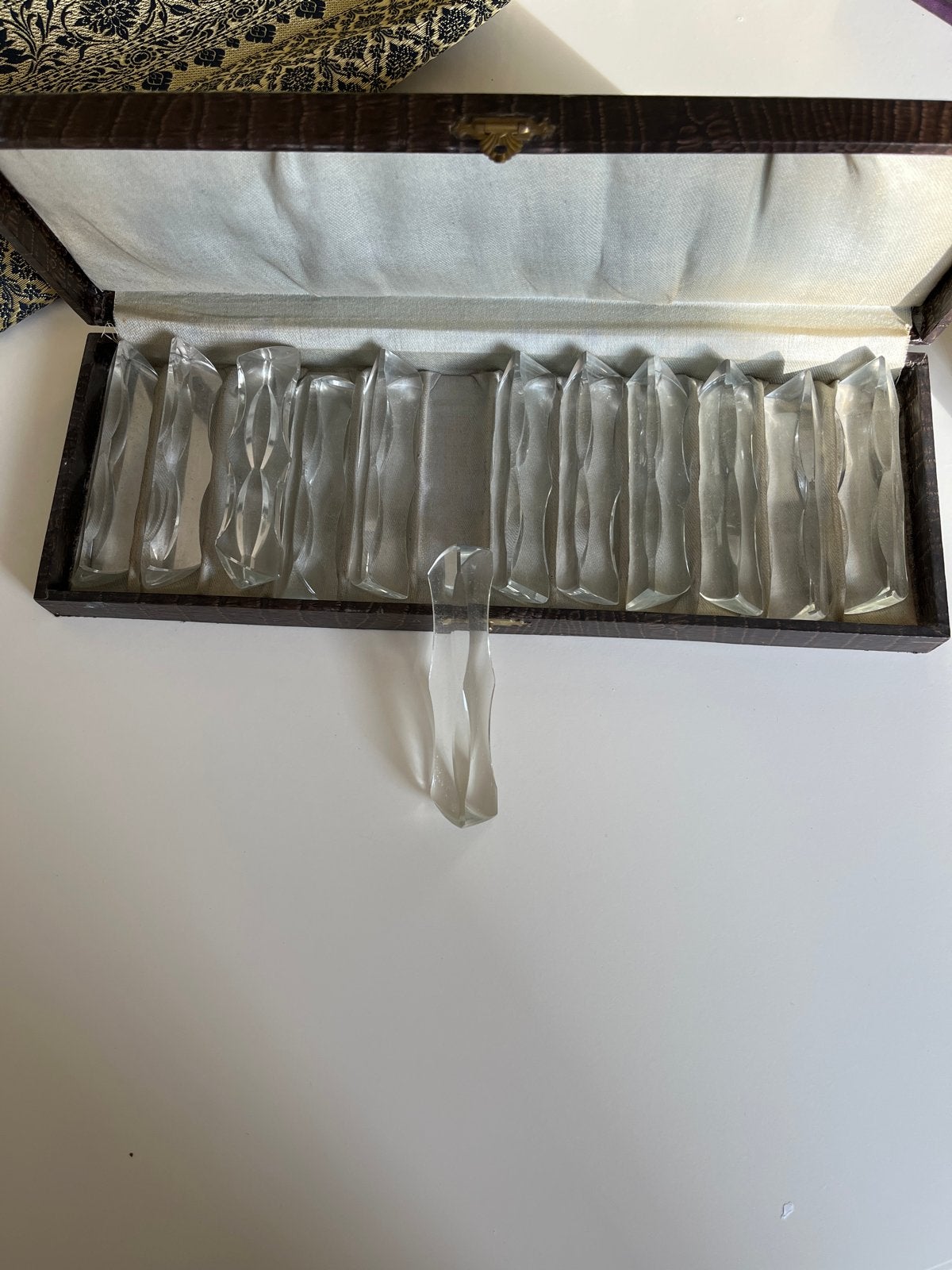 Vintage Kristallen Messenleggers in Doos - Set van 12, Ophalen