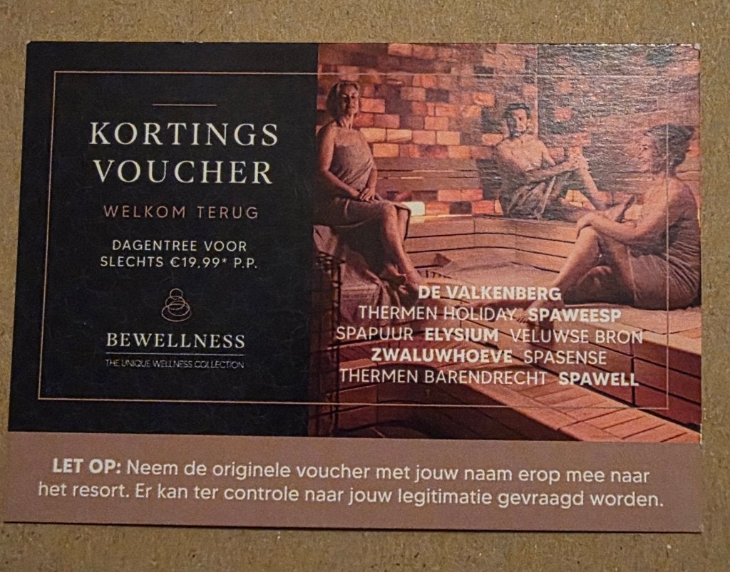 Thermen Welness resort korting, Tickets en Kaartjes, Twee personen, Kortingsbon, Spa of Sauna