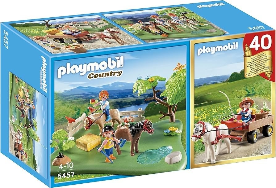 Playmobil 5457 Country: Paarden en wagen speelset, Gebruikt, Complete set, Voertuig, Ophalen of Verzenden