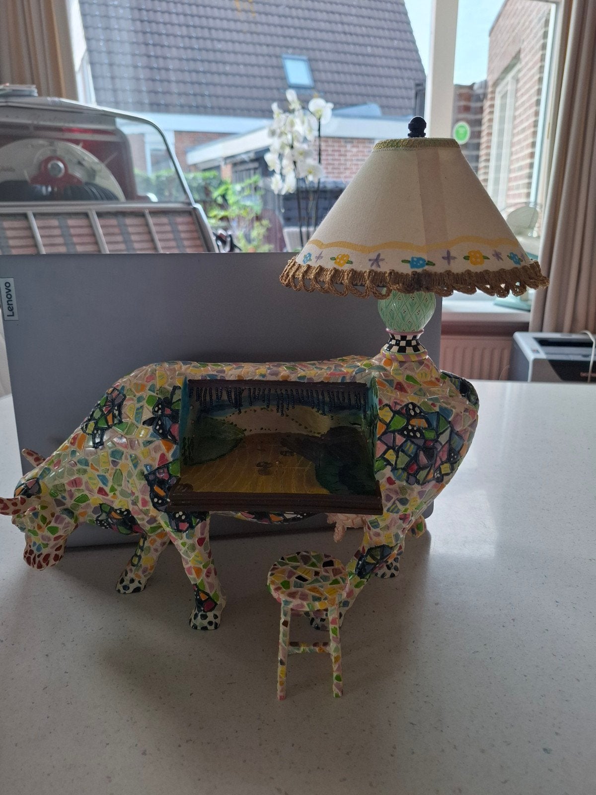 Cow parade mozaïek koe groot 39 cm bij 22 hoog, Ophalen of Verzenden, Zo goed als nieuw, Overige typen