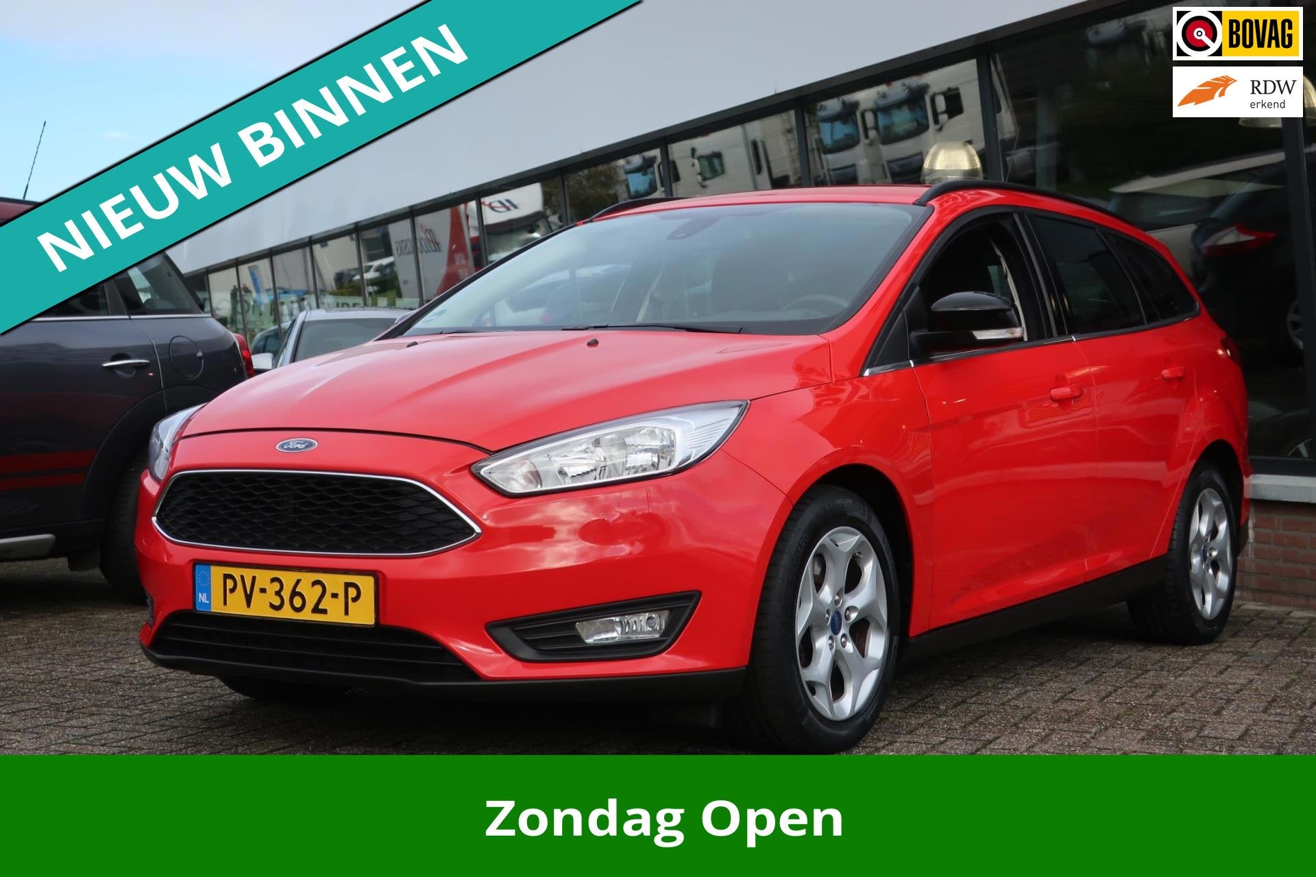 Ford Focus Wagon 1.5 Titanium CLIMA_GR-NAVI_AFN-TREKHAAK., Auto's, Stof, 4 cilinders, 150 pk, Handgeschakeld
