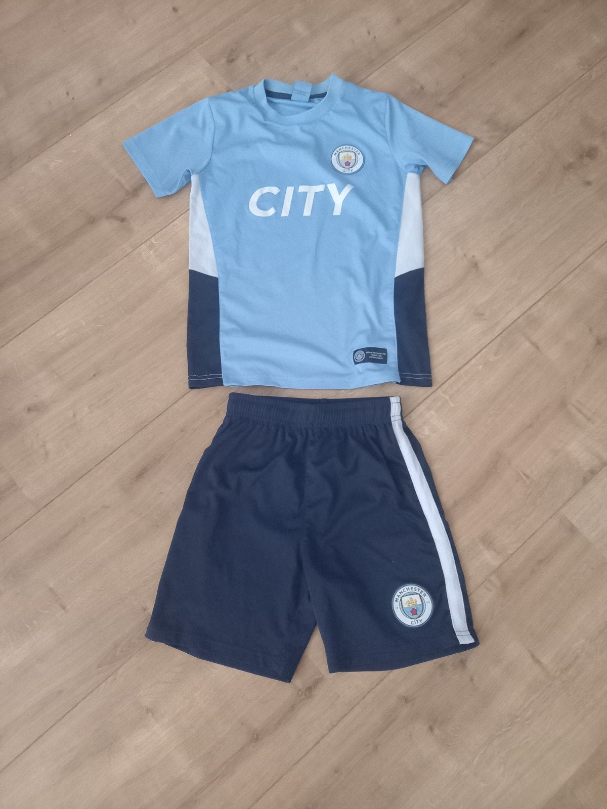 Voetbalpakje Manchester City maat 10, Ophalen of Verzenden, Zo goed als nieuw, Set