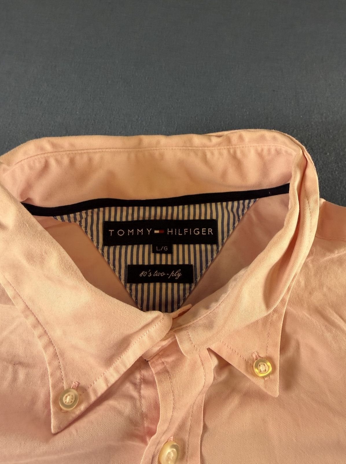 Tommy Hilfiger overhemd roze maat L button-down, Tommy Hilfiger Europe B.V., Danzigerkade 165, 1013 AP Amsterdam, Nederland, Contact.nl@service.tommy.com