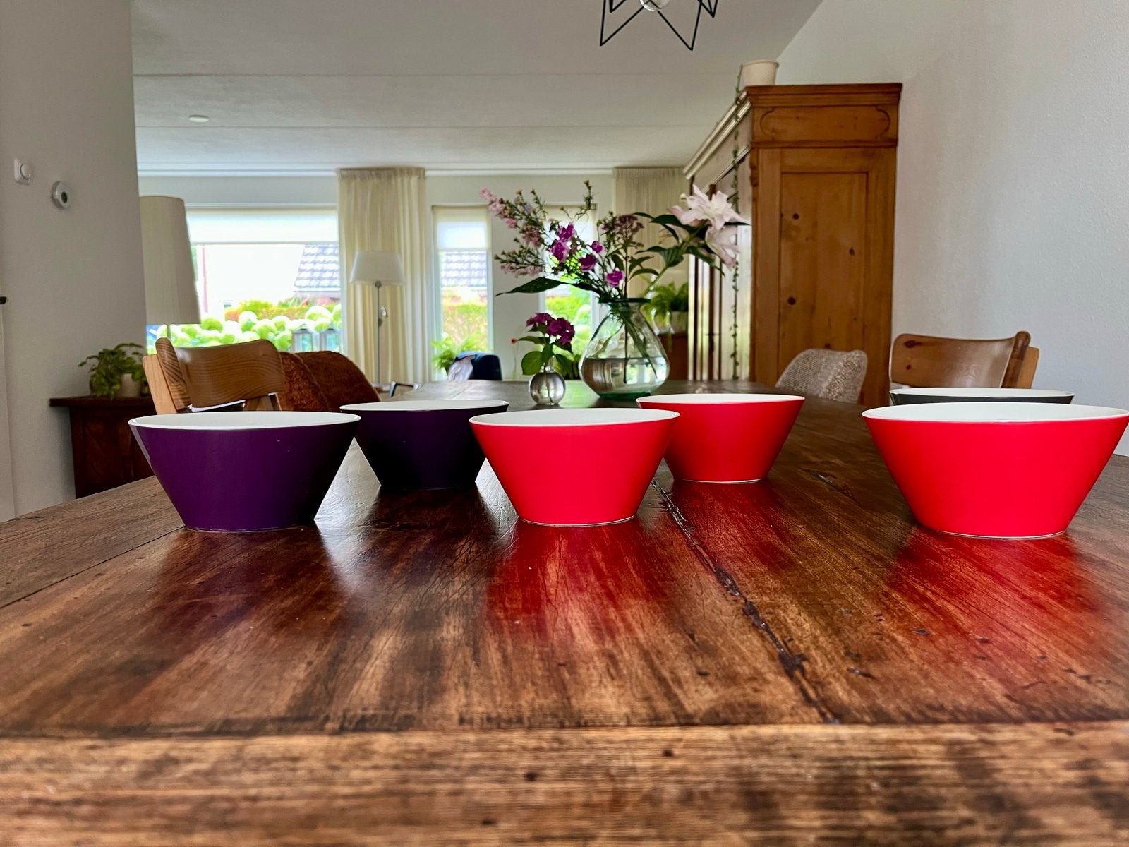 Set van 6 kleurrijke HEMA soepkommen, Huis en Inrichting, Keuken | Servies, Hema, Ophalen of Verzenden, Zo goed als nieuw, Kom(men)