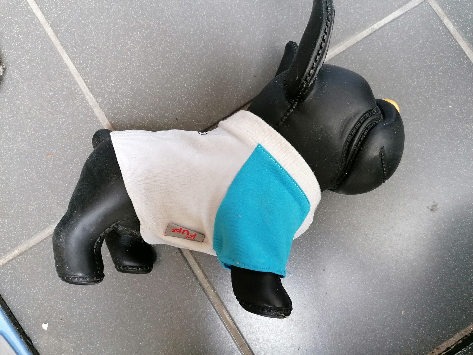 Spaarpot Franse Bulldog 'BULLY 23' - Zwart met wit shirt, Ophalen of Verzenden, Gebruikt, Overige materialen, Dier