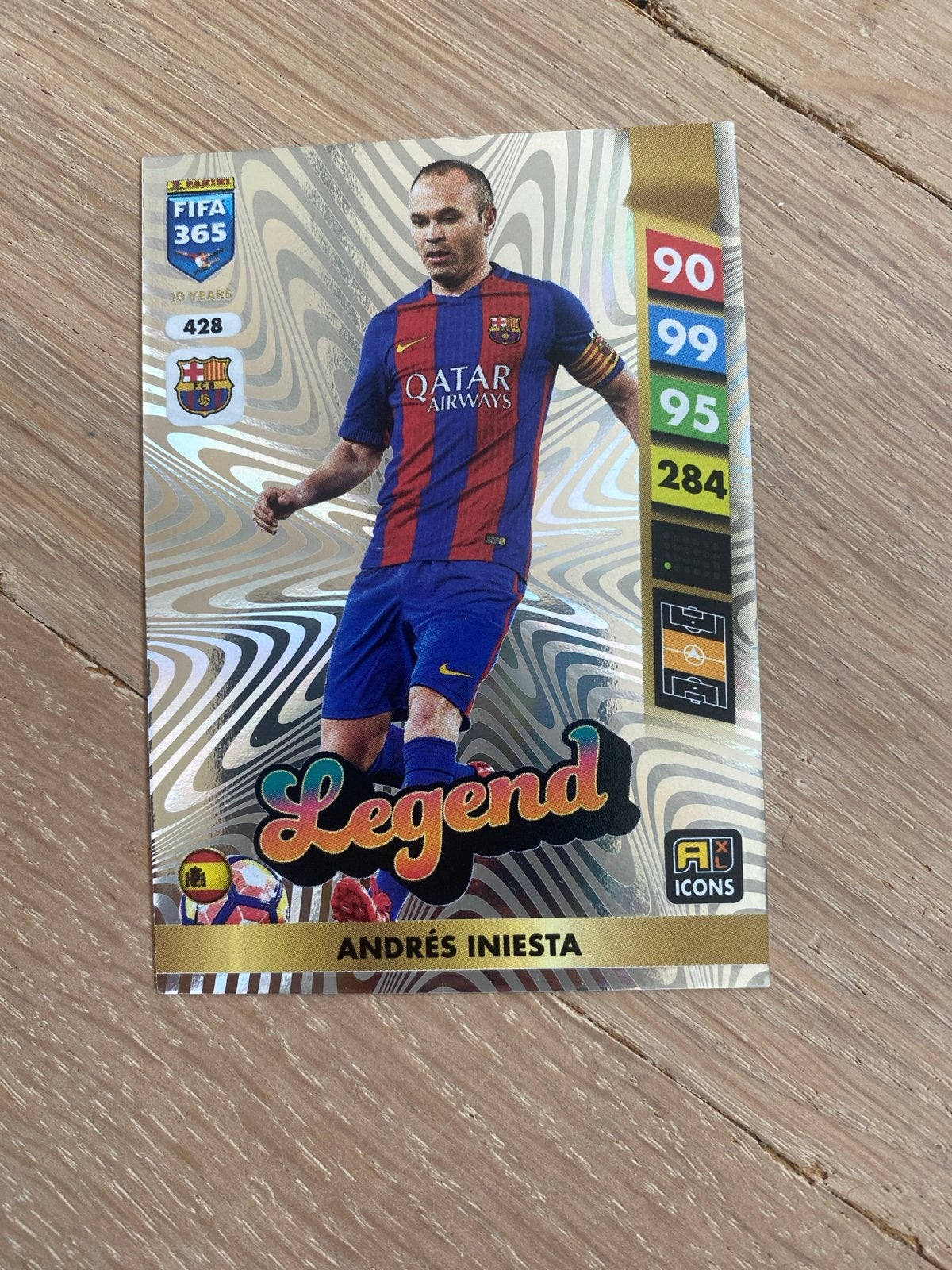 FIFA 365 Legend kaart Andrés Iniesta, Ophalen of Verzenden, Zo goed als nieuw, Buitenlandse clubs, Spelerskaart
