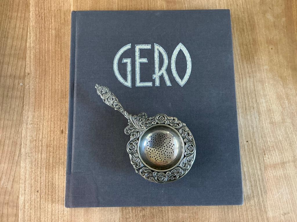 Theezeefje met lekbakje - Gero 90 verzilverd - Georg Nilsson, Antiek en Kunst, Ophalen of Verzenden