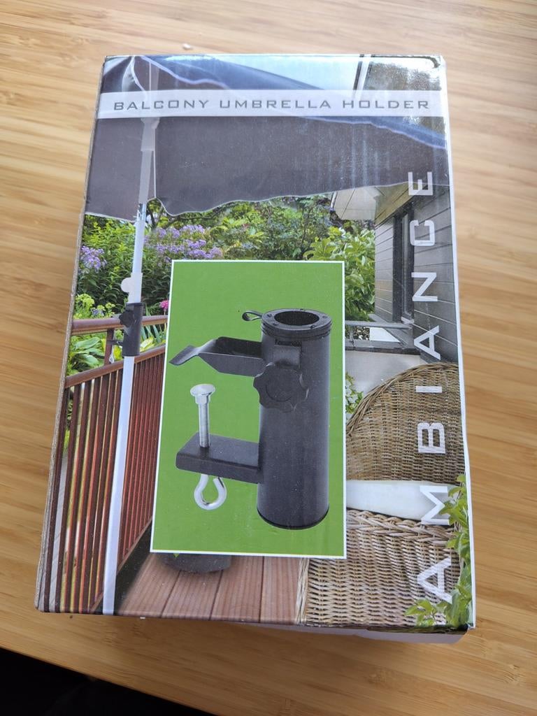 Nieuwe parasolhouder voor balkon - Ambiance, Tuin en Terras, Parasols, Ophalen of Verzenden, Nieuw, Parasolvoet