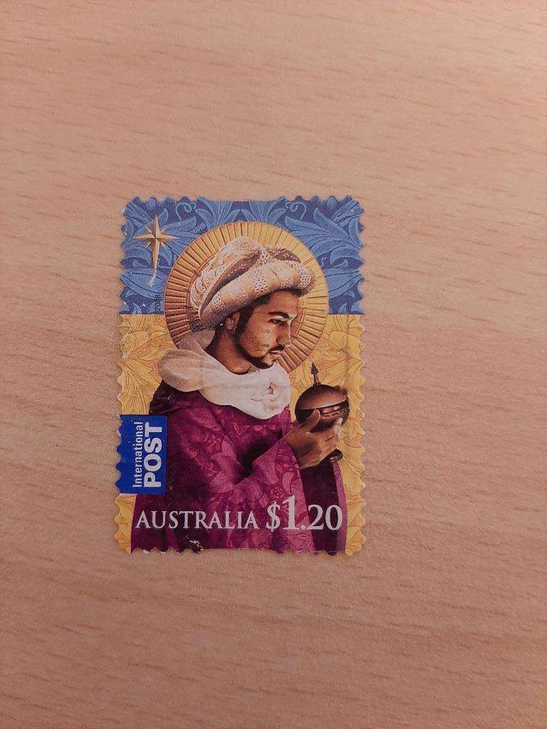 Australie kerstzegel, Verzenden, Gestempeld