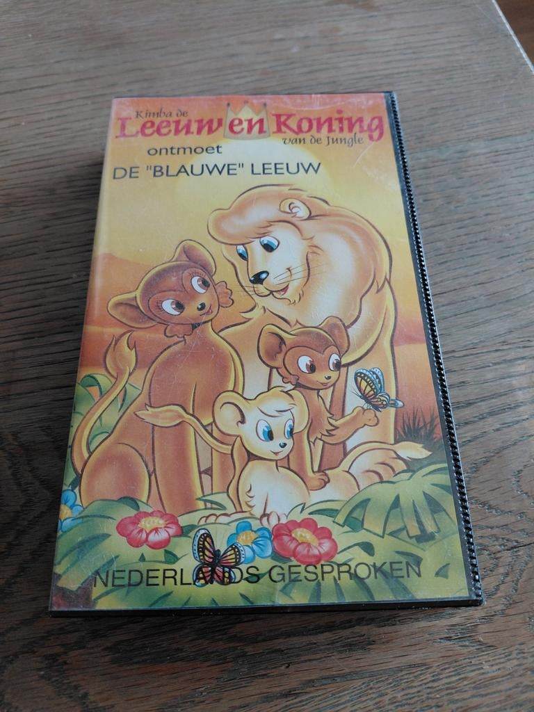 De Leeuw en Koning Kimba ontmoet de blauwe leeuw vhs, Alle leeftijden, Ophalen of Verzenden, Gebruikt, Tekenfilms en Animatie