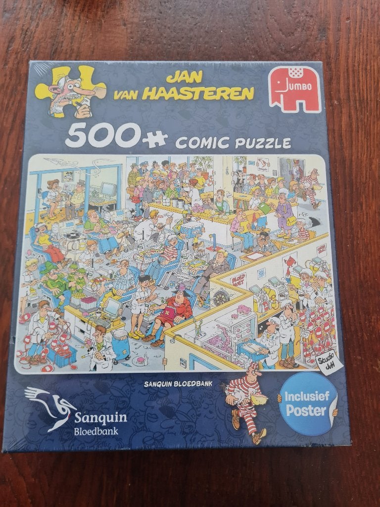 Jan van haasteren 500 stukjes nieuw, Ophalen of Verzenden, 500 t/m 1500 stukjes, Nieuw