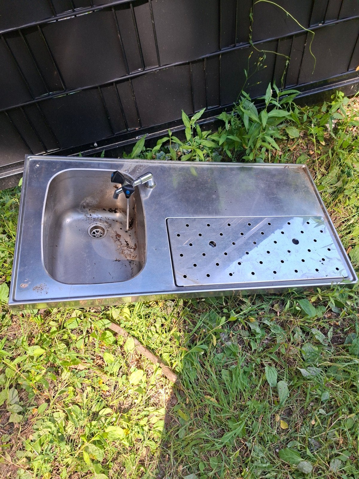 RVS Spoelbak met Kraan en Afdruiprek - Horeca Keuken, Ophalen, Gebruikt