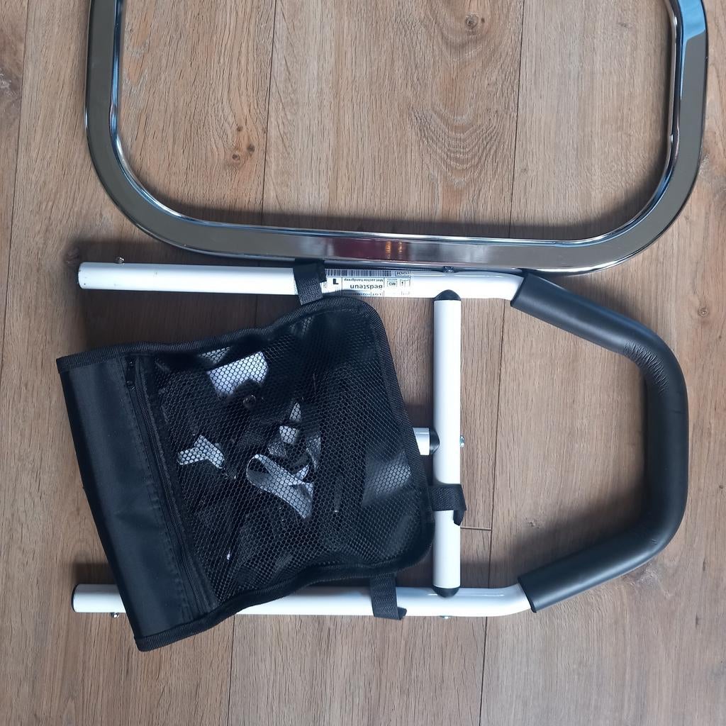 Bedsteun compleet, Ophalen, Wit, Zo goed als nieuw, Metaal