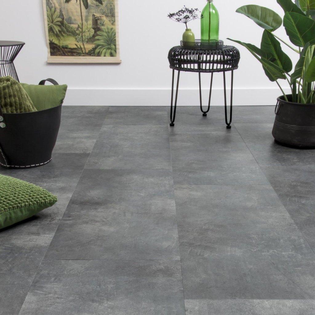 Laminaat Cando click de luxe tegel XB pvc steen antraciet(1B, Ophalen, Nieuw, 75 m² of meer, Laminaat