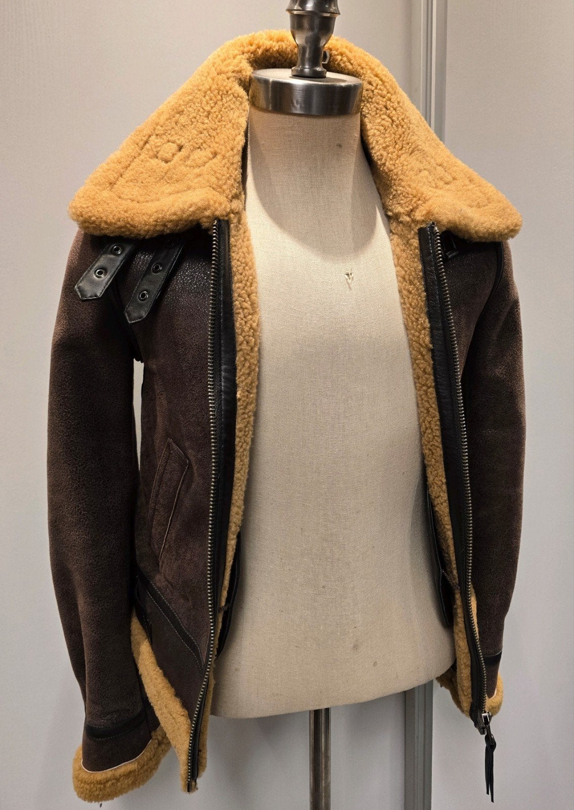 Redskins dames lammy coat pilotenjas - maat S - lamsvacht, Kleding | Dames, Ophalen of Verzenden, Zo goed als nieuw, Bruin