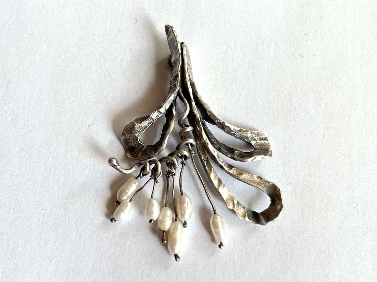 Hanger ketting zilver parels, Ophalen of Verzenden, Zo goed als nieuw, Met edelsteen, Zilver