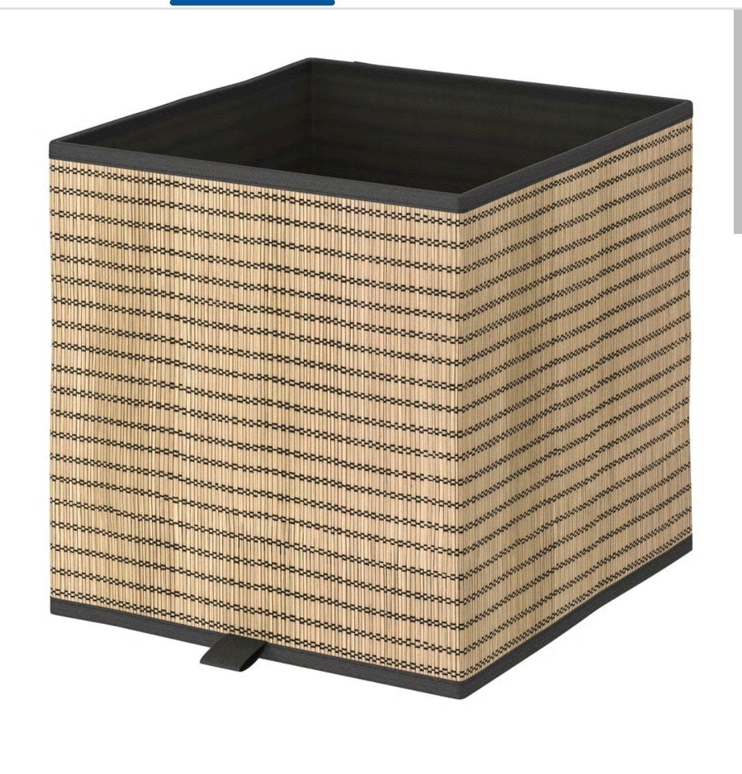 GNABBAS manden / dozen (set van 4) | Ikea, past in Kallax, Ophalen of Verzenden, Zo goed als nieuw, Vierkant, Riet