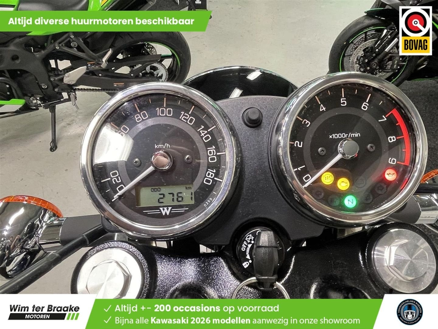 KAWASAKI W800 (bj 2023), Motoren, 2 cilinders, Kawasaki, Bedrijf, Onbekend