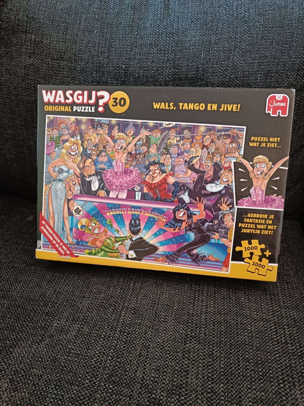 Wasgij? Original 30: Wals, Tango en Jive! 2x1000 stukjes, Ophalen of Verzenden, 500 t/m 1500 stukjes, Zo goed als nieuw, Legpuzzel