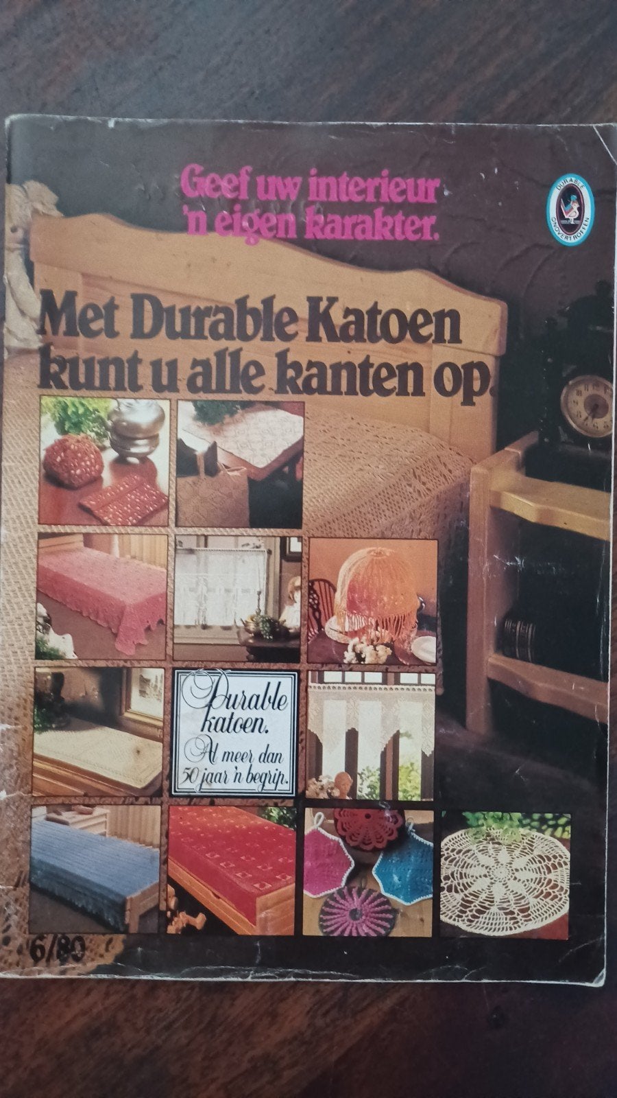 Vintage, haken met Durable katoen, Hobby en Vrije tijd, Breien en Haken, Ophalen of Verzenden, Gebruikt, Haken, Patroon of Boek