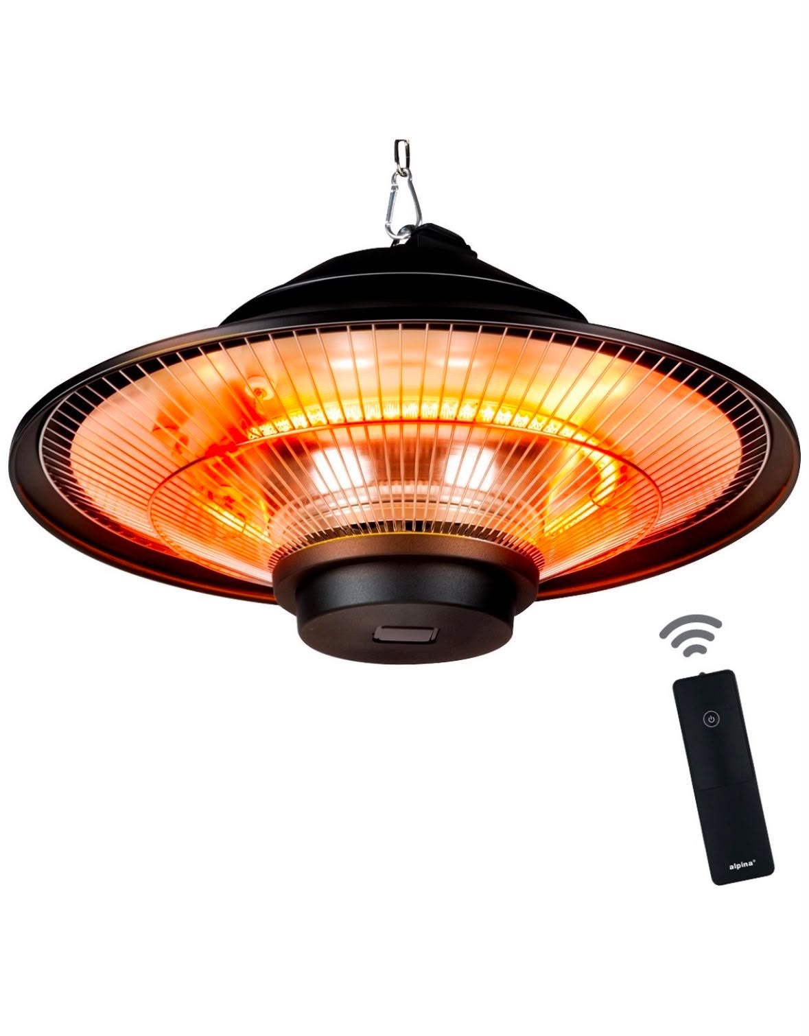 Hangende Terrasverwarmer met Afstandsbediening, Ophalen, Gebruikt, Elektrisch, Plafond