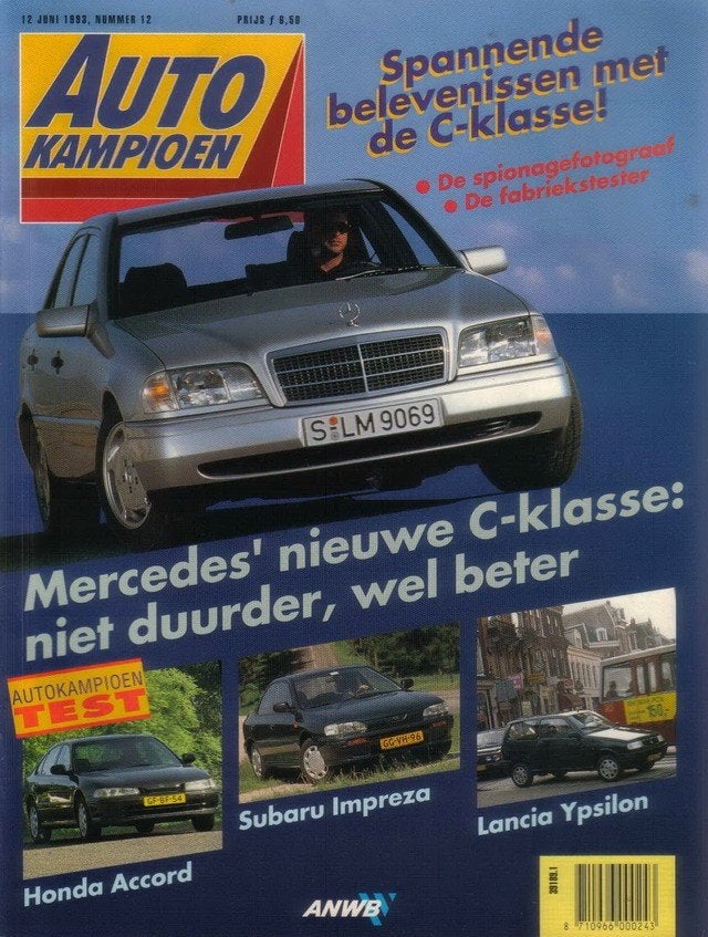 Autokampioen 12 1993 : Subaru Impreza 1.6 - Mercedes Benz C, Ophalen of Verzenden, Gelezen, Algemeen