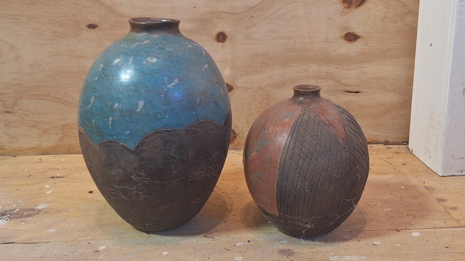 Gesigneerd Zuid-Amerikaans Aardewerk, ca. 1990, Antiek en Kunst, Ophalen