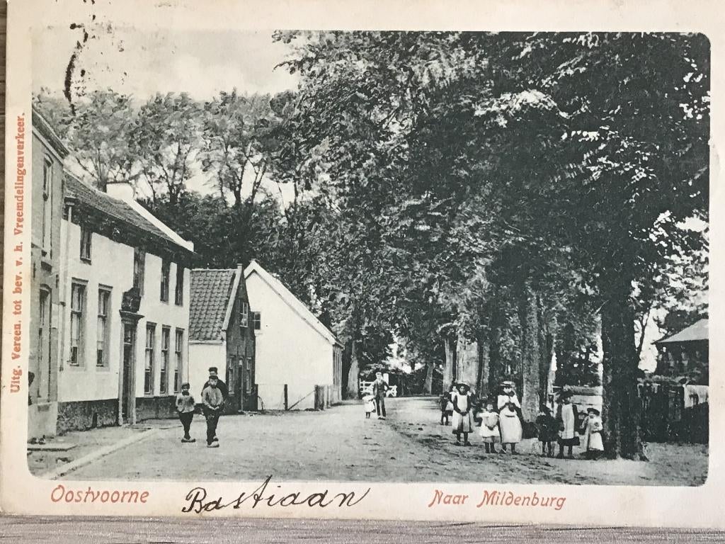 Oostvoorne naar Mildenburg 1903, Verzenden, Voor 1920, Gelopen, Zuid-Holland