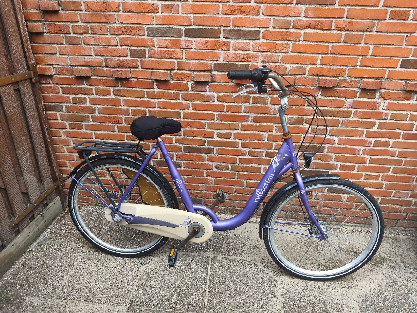 Paarse moederfiets/mamafiets met 3 versnellingen, Fietsen en Brommers, Fietsen | Dames | Moederfietsen, Overige merken, 2 zitjes