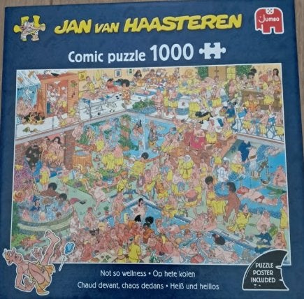 Jan van Haasteren puzzel 1000 stukjes - Op hete kolen, Ophalen of Verzenden, 500 t/m 1500 stukjes, Zo goed als nieuw, Legpuzzel