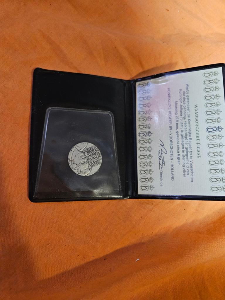 Zilveren Juliana Penning 1979 - Bloemenhof Soestdijk, Postzegels en Munten, Munten | Nederland, Koningin Juliana, Zilver, Losse munt