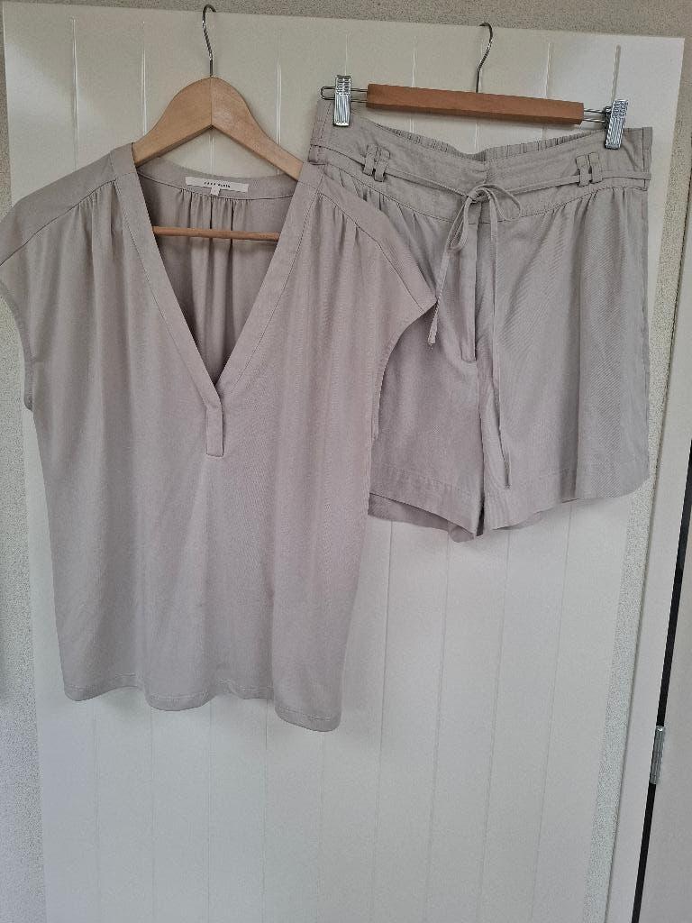 Yaya ecru short en top maat 40, Maat 38/40 (M), Kort, Beige, Nieuw