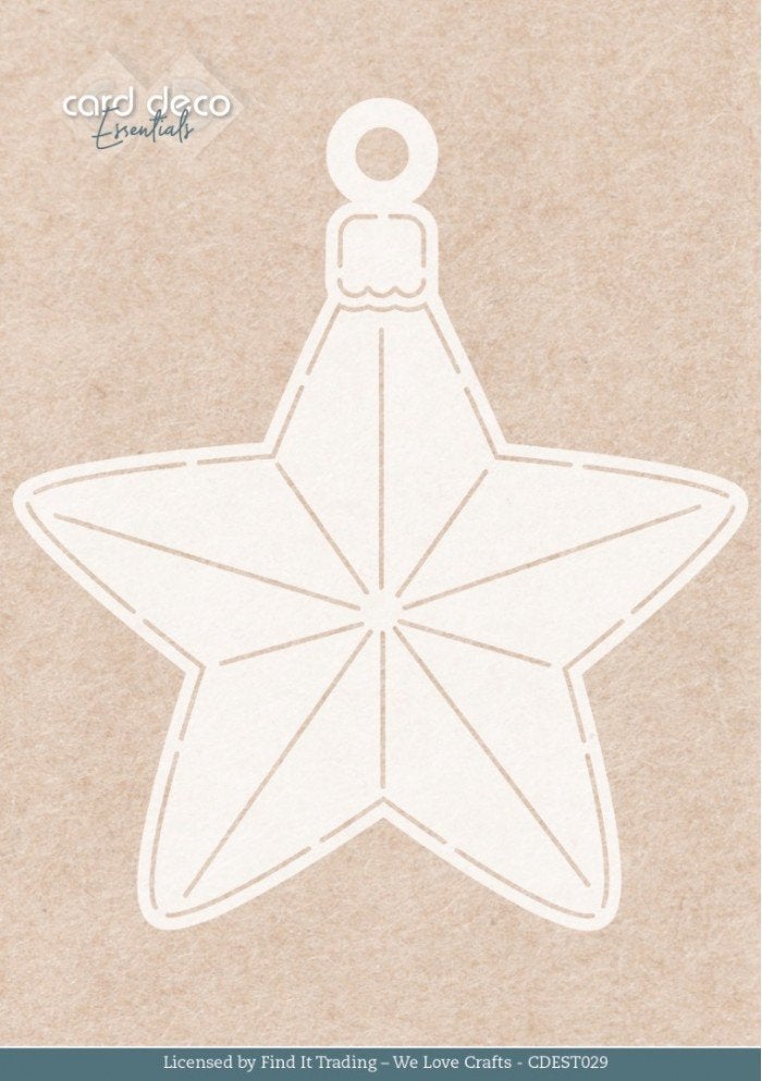 Card Deco Essentials Card Stencil Enchanting Star CDEST029, Kerst, ., Nieuw, Ophalen of Verzenden