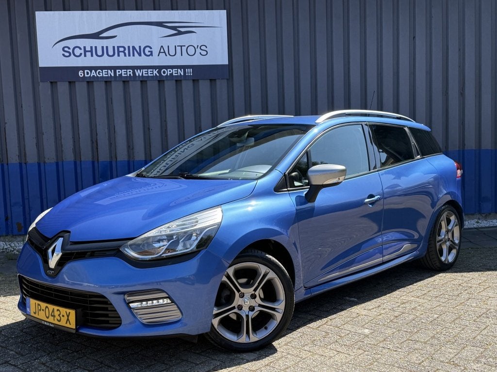 Renault Clio Estate 1.2 GT Automaat (bj 2016), 4 cilinders, Blauw, 49 €/maand, 19 km/l