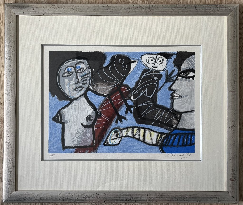 Corneille (1922-2010) - Le serpent jaune (1998), Personages en Fantasiefiguren, Gelimiteerde oplage, Ophalen of Verzenden, Lithografie