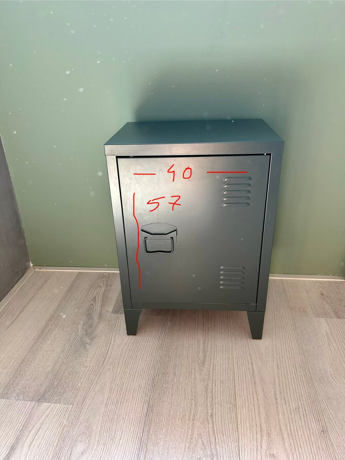 Locker grijs metaal, Ophalen, Gebruikt, Minder dan 45 cm, Metaal of Aluminium