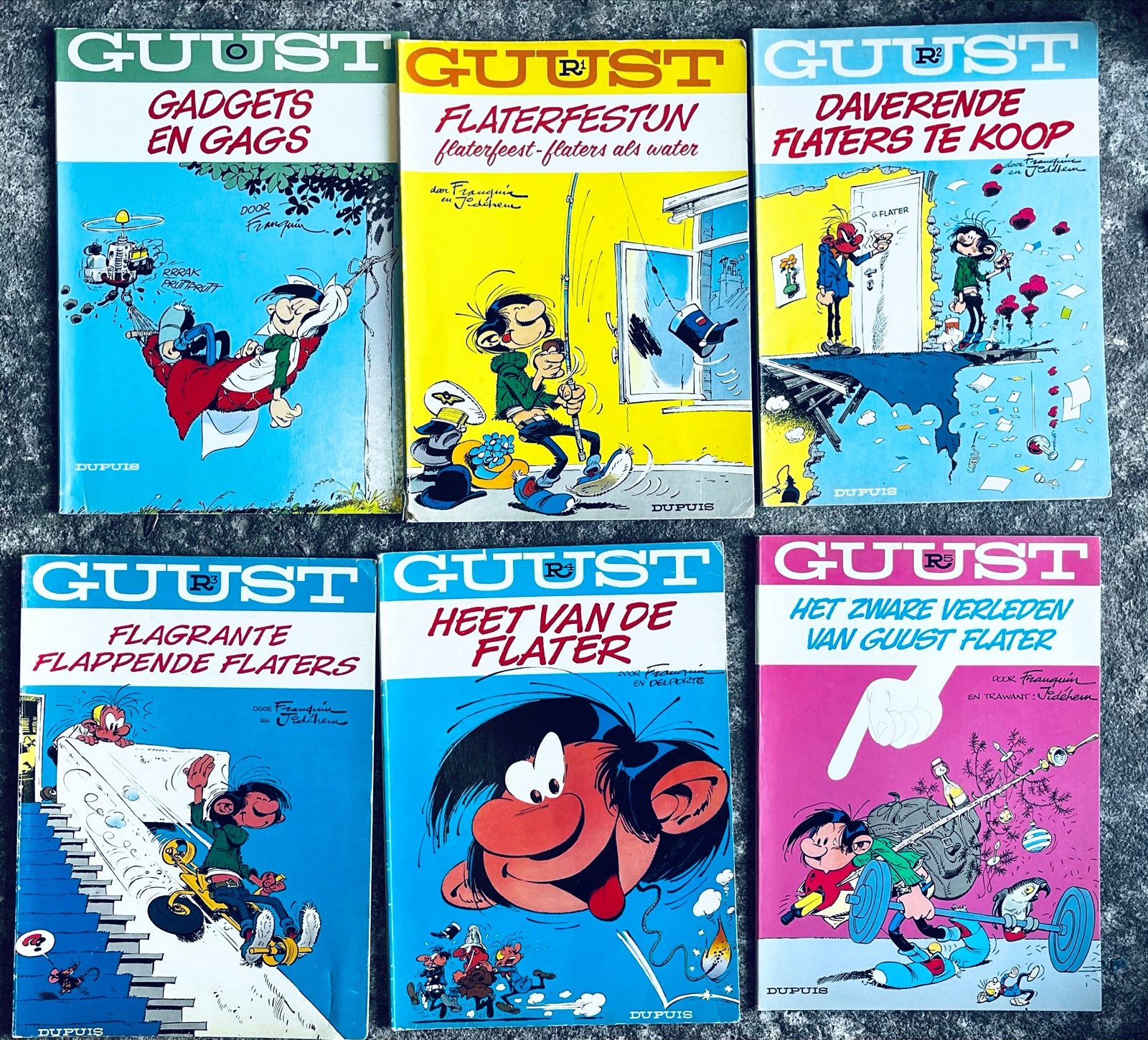 Guust Flater stripboeken collectie (15 stuks), Boeken, Meerdere stripboeken, Ophalen of Verzenden, Gelezen