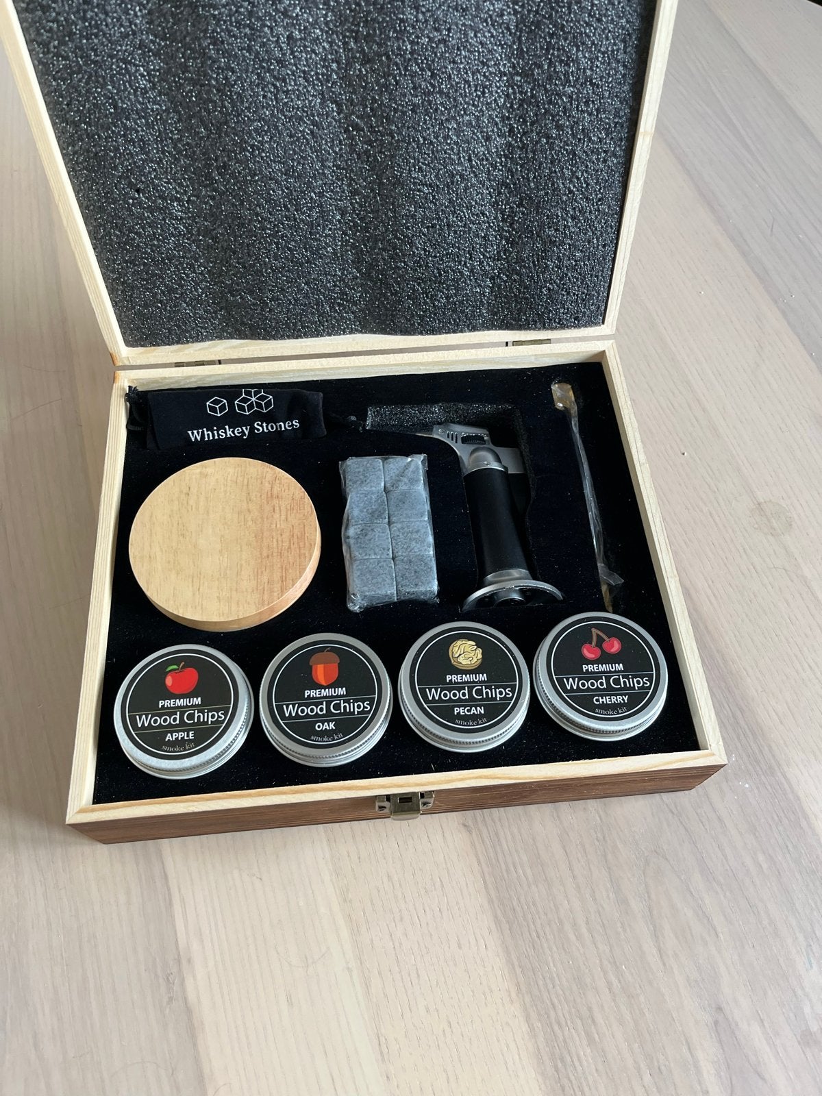 Whiskey rookhout chips set met stenen en brander, Ophalen, Overige typen, Hout, Nieuw